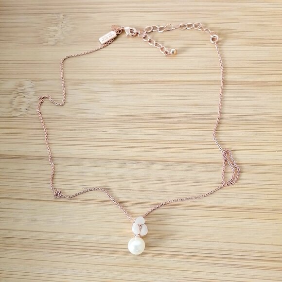 kate spade Rose Gold and Pearl Necklace - Picture 2 of 4